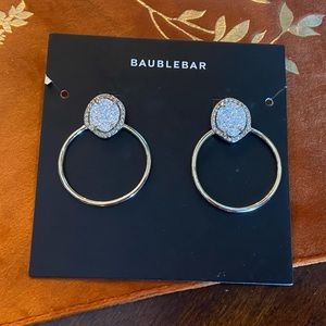 New BAUBLEBAR Druzy Lutana Hoop Earrings